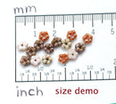 5mm Daisy flower beads MIX, Metallic Golden, Pink Gold, czech glass - 50pc