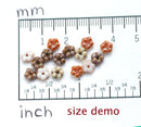 5mm Daisy flower beads MIX, Picasso beads, rustic czech glass - 50pc