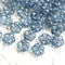 5mm Montana Blue daisy flower beads, luster, czech glass - 50pc