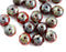 6x9mm Brown Picasso rondelle Czech glass beads mix - 20Pc