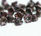 7x5mm Iris Brown Flower Cups, Czech glass beads - 25Pc