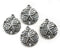 4pc Antique Silver Sand dollar charms, Tibetan Style Alloy