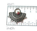 Antique silver ethnic pendant connector