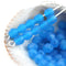4mm Matte Blue czech glass beads, Fire polished round faceted spacers - 50Pc