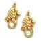 2pc Golden tone Seahorse charms 24mm