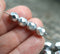 7mm Silver coated Czech glass Fire Polished faceted beads 15Pc