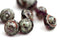 8x10mm Dark Purple Saucer Czech glass beads, UFO shape - 10Pc