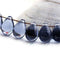 40pc Montana Blue teardrops, Czech glass blue drop beads - 6x9mm