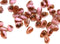 4x6mm Tiny teardrop Czech glass beads, Pink Topaz pressed drops - 50pc