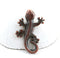 Lizard pendant Antique copper Gecko