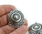 2pc Antique Silver Dome Ethnic Connectors 25mm 7 loops