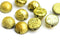 12x7mm Golden Dome czech glass beads, half sphere 10pc