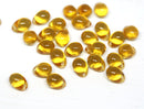 5x7mm Amber Yellow Czech Glass teardrop beads - 50pc