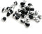 5x7mm Jet Black glass drops, czech teardrop beads - 30pc