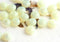 4x7mm Opal Yellow czech glass spacer beads, Melon Yellow - 25Pc