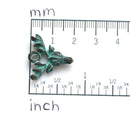 2pc Silver tone Deer Elk charms