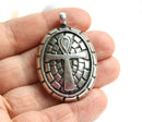 Antique Silver Large Ankh Pendant Egyptian symbol of Life