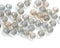 3x5mm Light Grey Brown czech glass beads mix gemstone cut - 40Pc