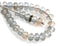 3x5mm Light Grey Brown czech glass beads mix gemstone cut - 40Pc