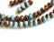 3x5mm Mixed Blue and Brown Topaz czech glass beads - 40Pc