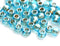 Large Blue seed beads, Toho size 3/0, Gold Lined Aqua N 990, 2mm hole 50pc