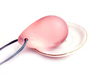 1Pc  Matte Pink glass briolette, czech glass drop bead, light pink Teardrop - 18x29mm