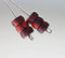 6x3mm Dark Red Rondelle beads pressed czech glass  - 40Pc