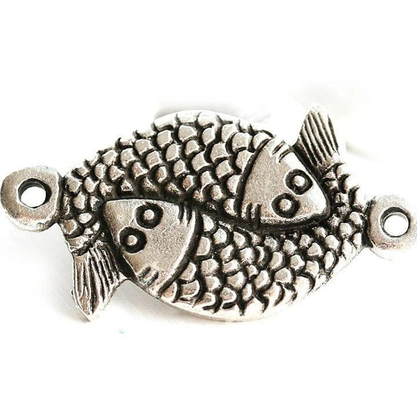 1pc Antique Silver fish connector pendant