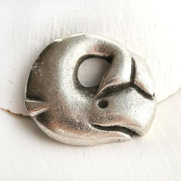 Antique Silver Whale pendant