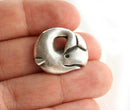 Antique Silver Whale pendant