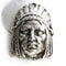 Native american indian chief Head Pendant Antique Silver