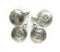 4Pc Antique Silver Chunky organic shape charms