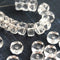 4x8mm Crystal Clear Rondelle beads, fire polished czech glass - 15Pc
