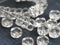 4x8mm Crystal Clear Rondelle beads, fire polished czech glass - 15Pc