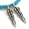 Antique Silver Spike charms, Long arrow