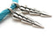 Antique Silver Spike charms, Long arrow