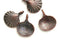 4pc Antique Copper scalloped Shell charms