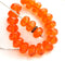 4x7mm Tangerine Orange Czech spacer czech glass beads - 25pc