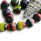 20Pc Multicolored Shell beads, Czech Glass