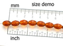 11x8mm Oval beads mix in Topaz, Amber Yellow, Brown, czech glass fire polished beads - 20Pc
