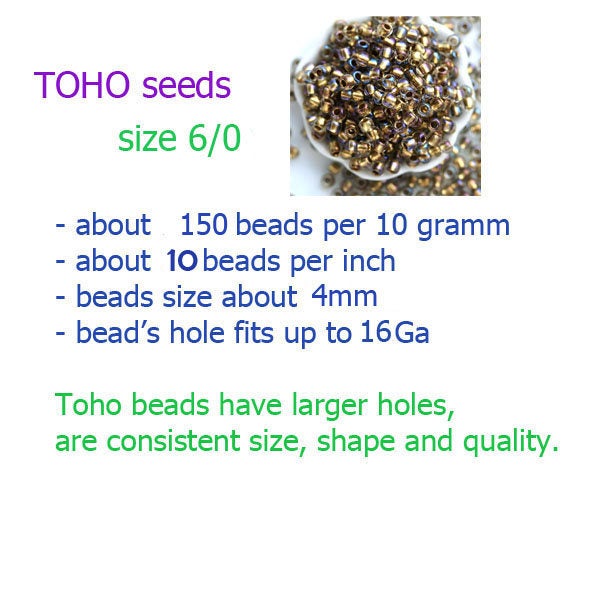 6/0 Toho seed beads, Inside Color Aqua Purple Lined N 252 - 12g
