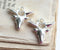 2pc Silver tone Deer Elk charms