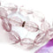 11x8mm Light Purple oval beads, czech glass fire polished barrel beads - 20Pc