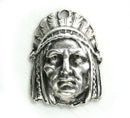 Native american indian chief Head Pendant Antique Silver