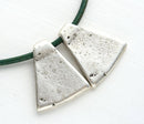 2pc Antique Silver Geometry Triangle charms