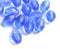 11x8mm Sapphire Blue barrel shaped beads, czech glass fire polished oval beads - 20Pc