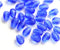 40pc Sapphire Blue teardrop beads, czech glass pear beads, fire polished - 7x5mm