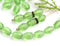 8x6mm Transparent Green barrel beads, czech glass fire polished - 30Pc