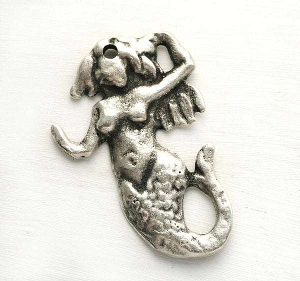 Antique Silver Mermaid pendant