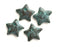 4pc Primitive Copper Star charms Green patina 13mm